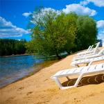 모스크바 근처 해변 해변에서 휴식을 취할 수 있는 곳